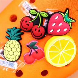 Original Various Fruit Designer Shoe Charms 5pcs/lot Clog Buckle Accessories Luxury Upper Jewelry Decorations Gift Preferred