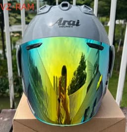 VZ-RAM High Quality ABS Classic 3/4 Open Face Helmet,For Harley Motorcycle And Cruise Motorcycle Protection Helmets,Modern Grey