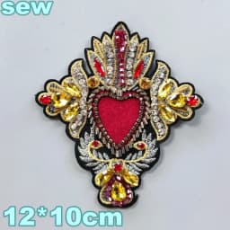 Embroidery Sequined Alphabet Pearl Letter Cross Patch,sequins Heart Beaded Eye Patches Badges Appliques for Clothing WF2210252