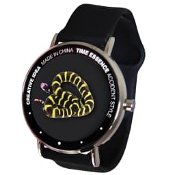 Creative Design Ultra-thin Quartz Watch Animal: Snake Silicone Watch Strap Diameter 40mm Waterproof