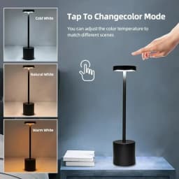 Portable LED Cordless Touch Table Lamps Rechargeable Desk Lamp 3Colors Adjustable Bedside Creative Ambient Light for Room Decor