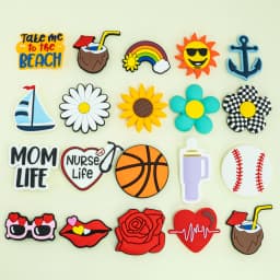 1pcs Coffee Charms For Beach Bag Accessories coconut Handbag Decoration Beach Pink Drink for Tote Bag Accessories