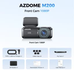AZDOME Dash Cam M200 1080P FHD Wifi Car Camera English Voice Control Car DVR Night Vision G-Sensor 24H Parking Monitor