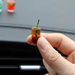 Funny Mini Drink Cup Car Ornaments Cute Simulation Iced Americano Iced Tea Drink Car Center Console Decorations Diy Crafts Gifts