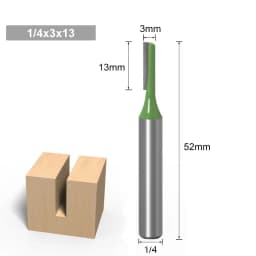 1/4′′ 6mm Shank Single Double Flute Straight Bit Milling Cutter For Wood 6MM Tungsten Carbide Router Bit Woodwork Tool Set