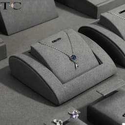 Gray Microfiber Jewelry Storage Display Rack Ring Earrings Display Rack Necklace Pendant Bracelet Storage Rack