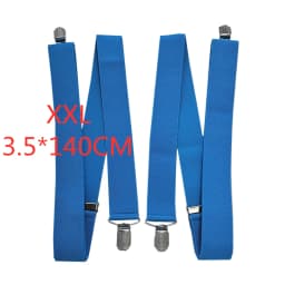 3.5 cm Wide Solid Color No Cross Suspenders Men 4 Strong Clips Women Suspender For wedding Party Trouser Braces