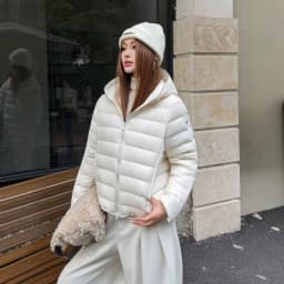 Winter Pork Rib Style Lightweight Hooded Down Jacket Women White Duck Down Waterproof Outwears Female Warm Parker Down Jacket