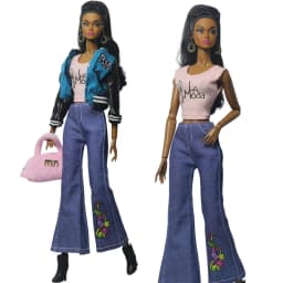 1 Set Doll Clothes 1:6 Scale Leather Outfit for 11.5 inch 30cm Doll Many Style for Choice Gifts for Girls #05