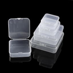 Transparent Plastic Storage Jewelry Box Compartment Adjustable Container For Beads Earring Box For Jewelry Rectangle Case
