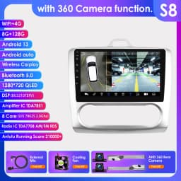 9"Android 13 Car radio GPS Stereo For Ford Focus EXI AT 2004-2011 Multimedia player 4G Autoradio DSP Carplay 2din SWC Head Unit