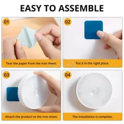 Wireless Night Light Motion Sensor Bedroom 8LED Detector Wall Decoration Round Lamp Room Staircase Closet Bedside Wardrobe Bulbs