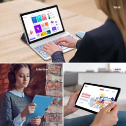 Android 15 Tablet, 10.0-inch Screen, Quad-Core Processor, 12GB RAM (3GB+9GB), 64GB Storage, 2MP+8MP Dual Cameras, 6000mAh
