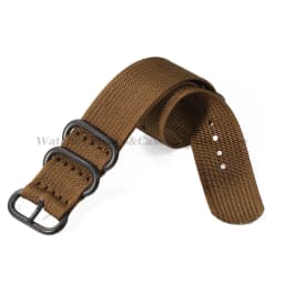 Watch Strap Nylon Silver Black Gold Ring Buckle 18mm 20mm 22mm 24mm Man Women for Seiko Ribbed Braid Replace Watch Accessories