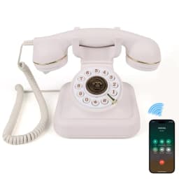 Bluetooth Landline Phone, Retro Bluetooth Home Phone Compatible with Android & iOS, Wireless Cordless Telephone with Speakerphon