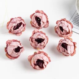 10PCS Artificial Flowers Rose Wedding Wreath Valentine‘s Decora Home Room Scrapbooking Fake Silk Peony Head Diy Gifts Candy Box