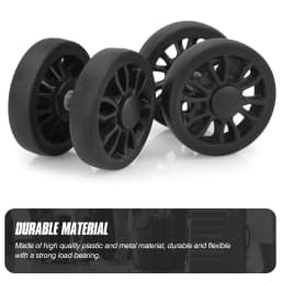 8Pcs Black Luggage Wheel Replacement with Screw Travel Luggage Wheels Replacement Suitcase Parts 50mm Axles Caster Repair Wheel