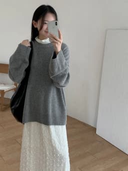 Elegant Long Flocking Half Skirt Women's Early Spring 2025 Super Fairy Korean Style High Waist A-Line Skirt Pure Color