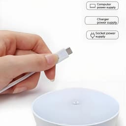 HPH LED Night Light Smart Motion Sensor Lamp 2pcs Automatic Lighting USB Rechargeable Wireless Magentic Suction Home Night Light