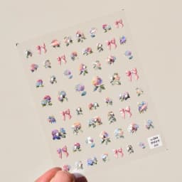 1pcs 5D Diamond Japanese White Lace Bow Nail Art Stickers Pearl Rhinestones Nail Decoration Adhesive Decals Slider DIY Accessory