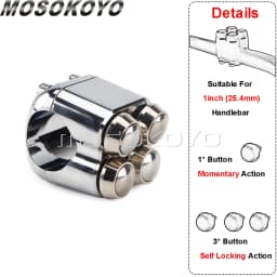 3&4 Buttons Motorcycle Switch 22mm 25mm Handle Controller Switches M-Unit Lights Starter Horn Universal 7/8" 1" Handlebar Switch