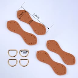 2pcs 4pcs Hand-Stitched DIY Buckle D Genuine Cowhide Leather Bag Straps Clip Connectors Hook Clasp Replacements