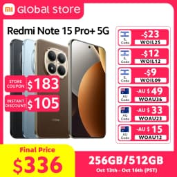 Global Version Xiaomi Redmi Note 15 Pro Plus 5G Smartphone 8G/12GB RAM 6500mAh 100W Hypercharge 6.83" AMOLED Snapdragon 7s Gen 4