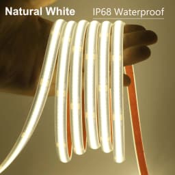 12V 24V IP68 COB LED Strip Black PCB 1m-20m 320LEDs/m COB Light High Density RA90 Cool Nature Warm White Waterproof Outdoor Lamp