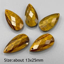 Water Drop Shape Stone Charms Faceted Amazonite Pendant Natural Gems Crystal Charms For Jewelry Making DIY Necklace 13x18mm