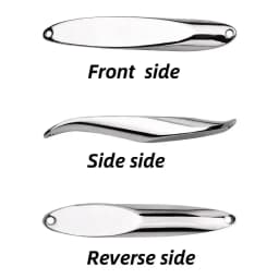 3PCS Hard Bait Silver Spoon Jigging Lure Metal Treble Hook Casting Blade Spinner Trolling Spoons Stainless Sheel Spinner Bait