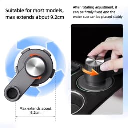1Pc Multifunctional Car Cup Holder Extension Bracket Small Tray Auto Interior Organizer Dining Tray Storage for Vehicle Interior