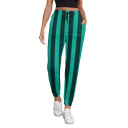 Black White Striped Pants Woman Vertical Lines Print Street Wear Sweatpants Spring Trendy Custom Trousers Big Size