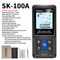 SNAKOL 3-in-1 Laser Rangefinder Tape Measure: 40/50/70/100/120m Digital Distance Meter, Portable Electronic Ruler Measuring Tool