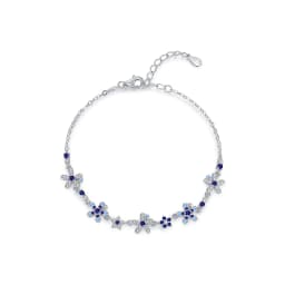 MODIAN 925 Sterling Silver Luxury Flowers Pave Setting CZ Brilliant Bracelets Fashion Daily Link Chain For Women Jewelry Gift
