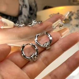 2Pcs/Set Sparkly Earrings Ear Stud Piercing Jewelry Korean Women'S Temperament Circle Pearl Earrings Party Jewelry Accessories