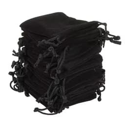 100Pcs Jewelry Drawstring Velvet Bag Soft Suede Pouch 5x7cm 7x9cm 9x12cm Small Gift Packaging Pocket For Rings Earrings Bracelet