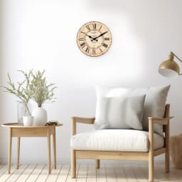 American Retro Roman Numeral Pattern Wooden Wall Clock for Living Room, Bedroom, Kitchen, Home Decoration, Silent Quartz Clock, Holiday Gift, 10-Inch, 12-Inch 14inch 16inch (Without Battery)