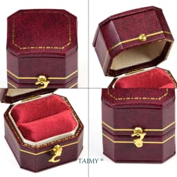 TAIMY Vintage Ring Box Handcrafted Wedding Antique Ring Box Lassical Victorian Style Decor Mini Jewelry Box Ring Storage Case