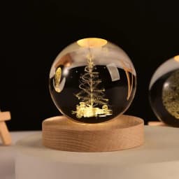 3D Crystal Lights Lamp Glowing Planetary Galaxy Night Light Crystal Ball Night Lights Bedside Light Home Decor Christmas Gift