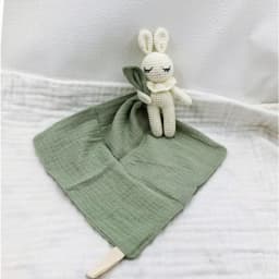 Handmade Baby Cotton Muslin Comfortable Blanket Cute Cat Doll For Infant Kids Sleep Appease Towel Rabbit Bear Saliva Scarf