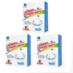 90 pcs Washer Sheets Detergent Laundry Sheets Eco-Friendly Laundry Soap No Waste Laundry Detergent Stain Remover Liquid