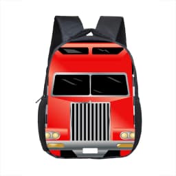Cartoon Police Car Fire Engine Excavator Print Backpack Children Truck Kindergarten Bags Toddler Diaper Book Bag Schoolbags