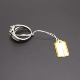 100Pcs Round Rectangle Card Paper Jewelry Price Labels Gold/Silver Edge Jewellery Hangtags Display Tool Blank Hanging Tags