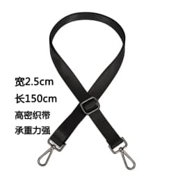 Adjustable Replacement Detachable Belt for Women Men Messenger Bags Handle Handbag Belt Fashion Black Nylon Shoulder Bag Strap
