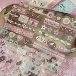 New Cute Musical Note Strawberry Glitter Sticker for Phone Camera Luggage Journal Sticker Kawaii Decoration Sticker Gift
