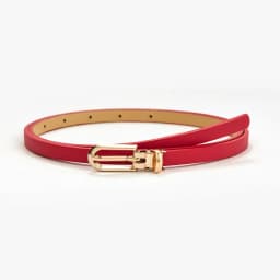 1x105cm Women PU Leather Belt Simple Solid Color Versatile Pin Buckle Thin Belt Dress Shirts Pants Decoration Ladies Waist Belts