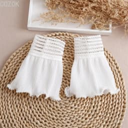 DIY Detachable Cuffs Cuff Extension Embroidery Lace Daisy Fake Sleeves Elastic Wild Wrist Pleated Organ Lolita Fake Sleeves