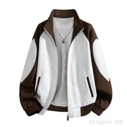 Big size Stand Collar Jacket for Spring and Autumn Trendy Youth Top Casual Versatile Outerwear Cardigan Sweatshirt 9XL 8XL