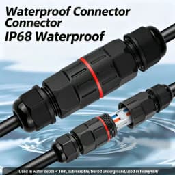 1Pc 2 Pin 3 Pin Wire Connector IP68 Waterproof Electrical Box Quick Splice Terminals For Low Voltage Landscape Lighting Outdoor