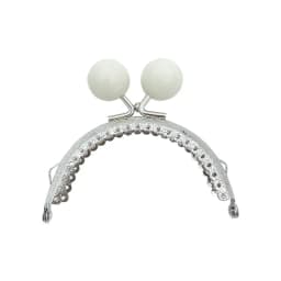 8.5/10.5cm Candy Color Beads Silver Metal Purse Frame Handle for Clutch Bag Handbag Accessories Making Kiss Clasp Lock